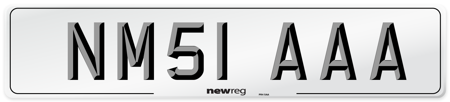 NM51 AAA Number Plate from New Reg